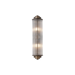 Fairport 2 Light Glass Rod Wall, G9, IP44, Bronze/Clear Glass Rods - thumbnail 1