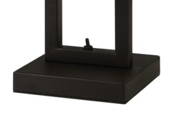 Western Table Lamp, 1 Light E27, Matt Black, Crystal Sand Glass - thumbnail 5