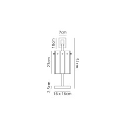 Western Table Lamp, 1 Light E27, Matt Black, Crystal Sand Glass - thumbnail 2
