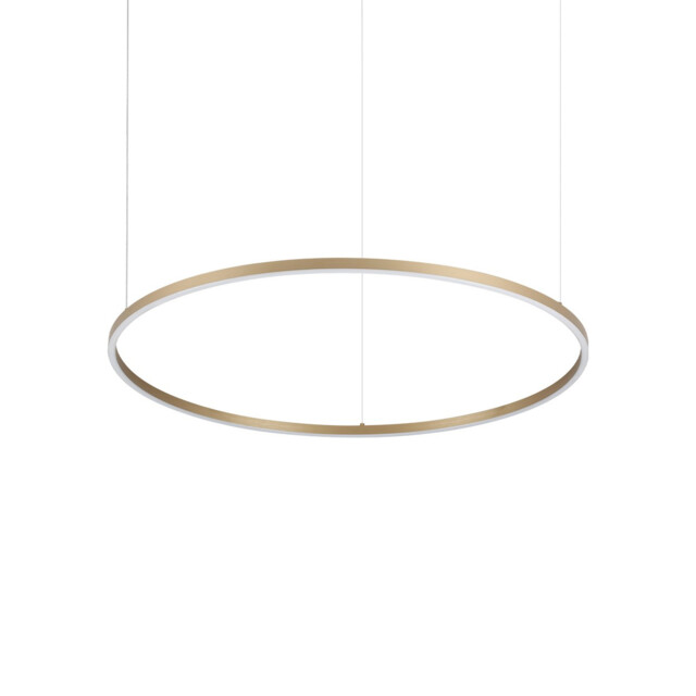 Oracle Slim 90cm Non Dim 3000K Round Integrated LED Pendant Ceiling Light Brass 5650lm - image 1