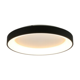 Niseko II Ring Ceiling 65cm 50W LED, 2700K-5000K Tuneable, 3760lm, Remote Control & APP, Black, 3yrs Warranty