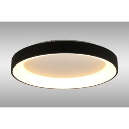Niseko II Ring Ceiling 65cm 50W LED, 2700K-5000K Tuneable, 3760lm, Remote Control & APP, Black, 3yrs Warranty - thumbnail 2