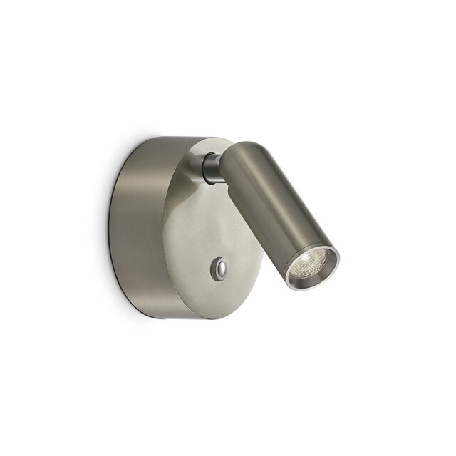 Bean Rechargeable Round Reading Wall Light Nickel 1x LED 200lm 3000K Dimmable - image 1