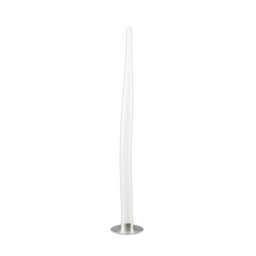 Estalacta Floor Lamp 1 Light Small Indoor, Silver/Opal White - thumbnail 1