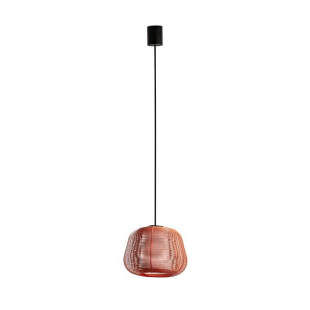 Narita Outdoor Pendant Ceiling Light Orange E27 IP65 - image 1
