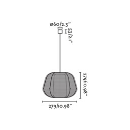 Narita Outdoor Pendant Ceiling Light Orange E27 IP65 - thumbnail 2