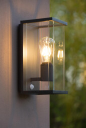 Claire Modern Wall Lantern Light Outdoor, PIR Sensor - 1xE27 - IP54 - Anthracite - thumbnail 5