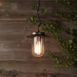 Montparnasse Outdoor Pendant Light Bronze IP44, E27 - thumbnail 2