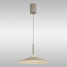Calice 48cm Rise And Fall Pendant, 16W LED, 3000K, 1200lm, Grey/White, 3yrs Warranty - thumbnail 2