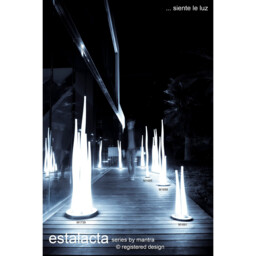 Estalacta Floor Lamp 3 Light GU10 Indoor, Silver/Opal White With Black Shade - thumbnail 5