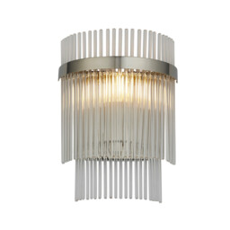 Marietta Glass Shade Wall Lamp Bright Nickel - thumbnail 1