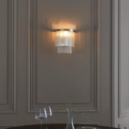 Marietta Glass Shade Wall Lamp Bright Nickel - thumbnail 3