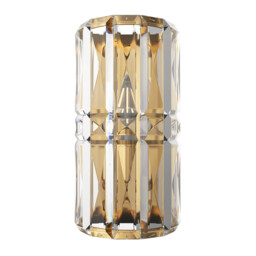 Facet Neoclassic Glass & Crystal Wall Lamp Gold - thumbnail 1