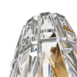 Facet Neoclassic Glass & Crystal Wall Lamp Gold - thumbnail 3