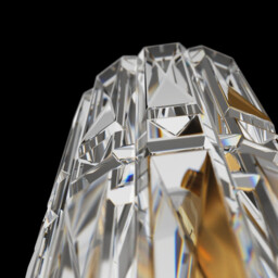 Facet Neoclassic Glass & Crystal Wall Lamp Gold - thumbnail 5