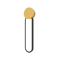 Viora Integrated Led Wall Lamp Gold Matt-Black Matt Ring LED 3000K Dimmable - thumbnail 1