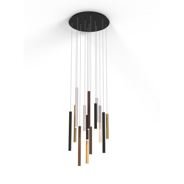 Cala Round 14 Light Pendant, 84W LED, 3000K, 5880lm, Sand White/Sand Black/Gold/Rust Brown, 3yrs Warranty - image 1
