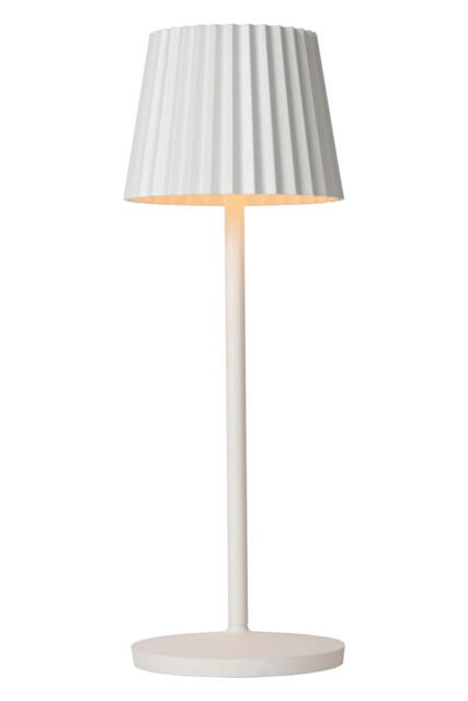 Justine Cottage Rechargeable Table lamp Outdoor - Battery - LED Dim. - 1x2W 2700K - IP54 - With wireless charging pad - White - image 1