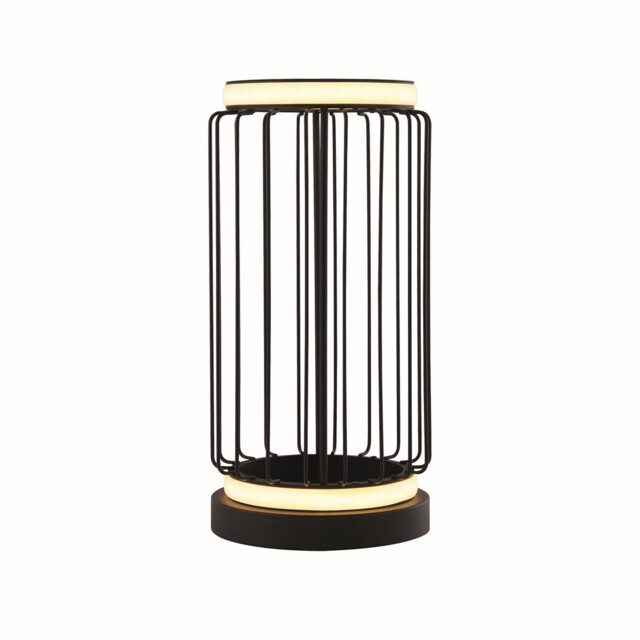 Circolo Cage LED Table Lamp, Black Metal - image 1