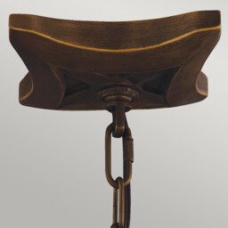 Yarmouth 4 Light Candle Pendant Chain Lantern, Painted Aged Brass - thumbnail 2