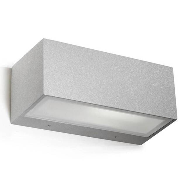 Nemesis Aluminium 1 Light Outdoor Wall Light Grey IP54, E27 - image 1