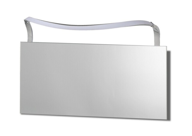 Sisley Wall Lamp 12W LED Big Wave IP44 4000K, 950lm, Silver, Frosted Acrylic, Polished Chrome - image 1
