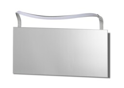 Sisley Wall Lamp 12W LED Big Wave IP44 4000K, 950lm, Silver, Frosted Acrylic, Polished Chrome - thumbnail 1