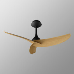 Ipanema 1m 32W Triple Blade Ceiling Fan (No Light), Remote Control, Black/Wood, 5yrs Warranty - thumbnail 2