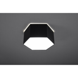 Sunde Decorative Flush Ceiling Light, Black, 15.5cm - thumbnail 3
