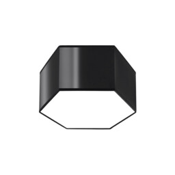 Sunde Decorative Flush Ceiling Light, Black, 15.5cm
