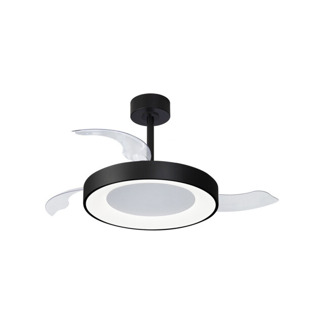 Niseko Fan M 49cm 50W LED Dimmable Ceiling Light With 30W DC Fan, 2700-5000K Remote Control, 5500lm, Black - image 1