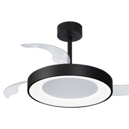 Niseko Fan M 49cm 50W LED Dimmable Ceiling Light With 30W DC Fan, 2700-5000K Remote Control, 5500lm, Black - thumbnail 5