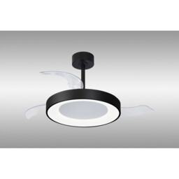 Niseko Fan M 49cm 50W LED Dimmable Ceiling Light With 30W DC Fan, 2700-5000K Remote Control, 5500lm, Black - thumbnail 2