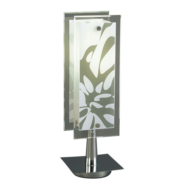 Euphoria Table Lamp 1 Light E27, Polished Chrome/Opal White Glass - image 1