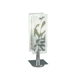 Euphoria Table Lamp 1 Light E27, Polished Chrome/Opal White Glass - thumbnail 3