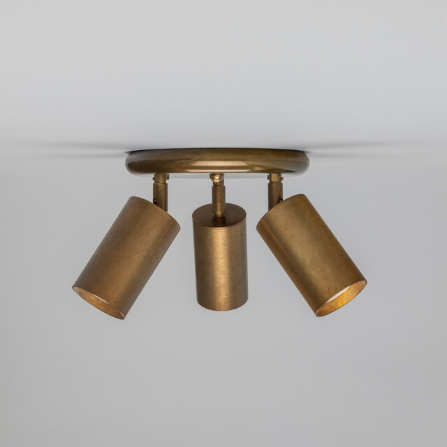 Evanston Three Light Spotlight, Antique Brass - image 1