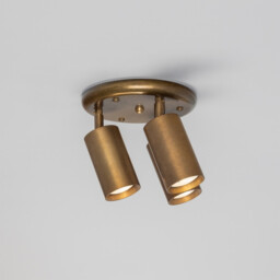 Evanston Three Light Spotlight, Antique Brass - thumbnail 3