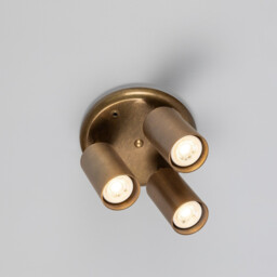 Evanston Three Light Spotlight, Antique Brass - thumbnail 5