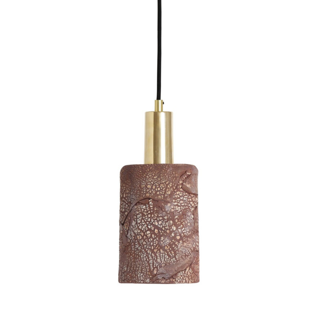 Senna Pendant Red Iron, Polished Brass - image 1