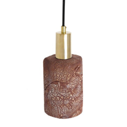 Senna Pendant Red Iron, Polished Brass - thumbnail 3