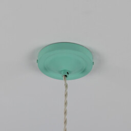 Rio Coloured Dome Pendant Light, Antique Brass, Mint Turquoise - thumbnail 5