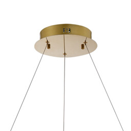 Bano Round Dimmable Pendant 29W LED, 4000K, 3500lm, French Gold / Crystal Chain, 3yrs Warranty - thumbnail 5