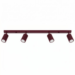 Karbon Ceiling Spotlight Bar Burgundy 4x GU10