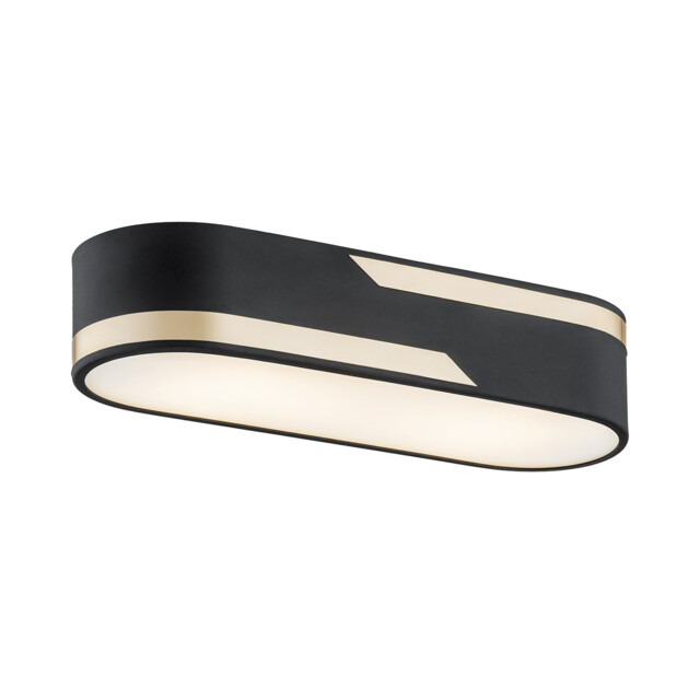 Toni Surface Mounted Downlight Milky, Black Structure With Gold Strip 50cm - image 1