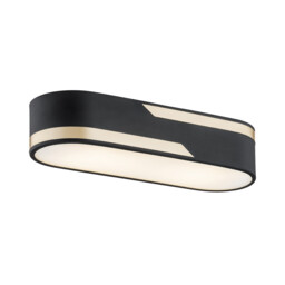 Toni Surface Mounted Downlight Milky, Black Structure With Gold Strip 50cm - thumbnail 1