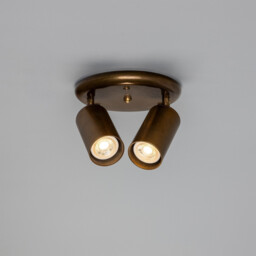 Evanston Two Light Spotlight, Antique Brass - thumbnail 5