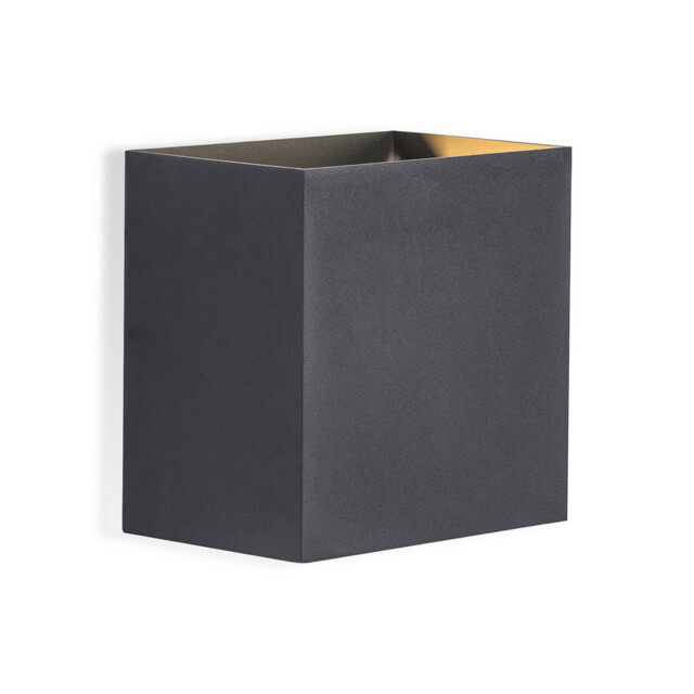 Davos XL Square Wall Lamp Dimmable, 2x10W LED, 2700K, 1830lm, IP65, Anthracite, 3yrs Warranty - image 1