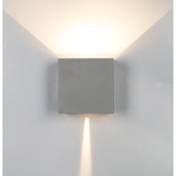 Davos XL Square Wall Lamp Dimmable, 2x10W LED, 2700K, 1830lm, IP65, Anthracite, 3yrs Warranty - thumbnail 2