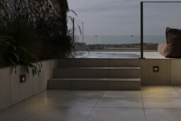 Dune Square LED Outdoor Flush Wall Lamp Dark Grey IP65 CCT 2200-4000K - thumbnail 2