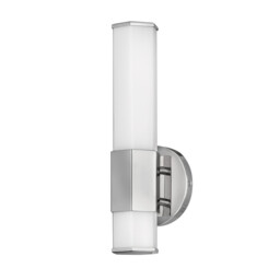 Hinkley Facet Integrated LED Bathroom Wall Lamp Polished Chrome, 3000K, IP44